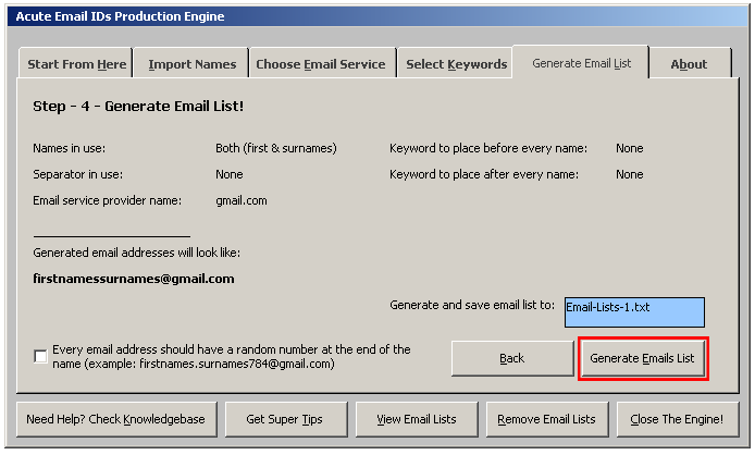 Acute email ids production engine torrent